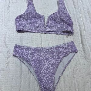 Purple & white bikini
